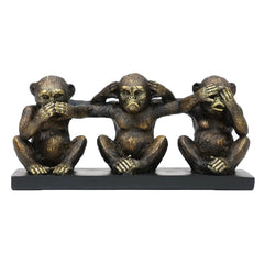 Three Wise Monkeys - Bronze & Gold Finish