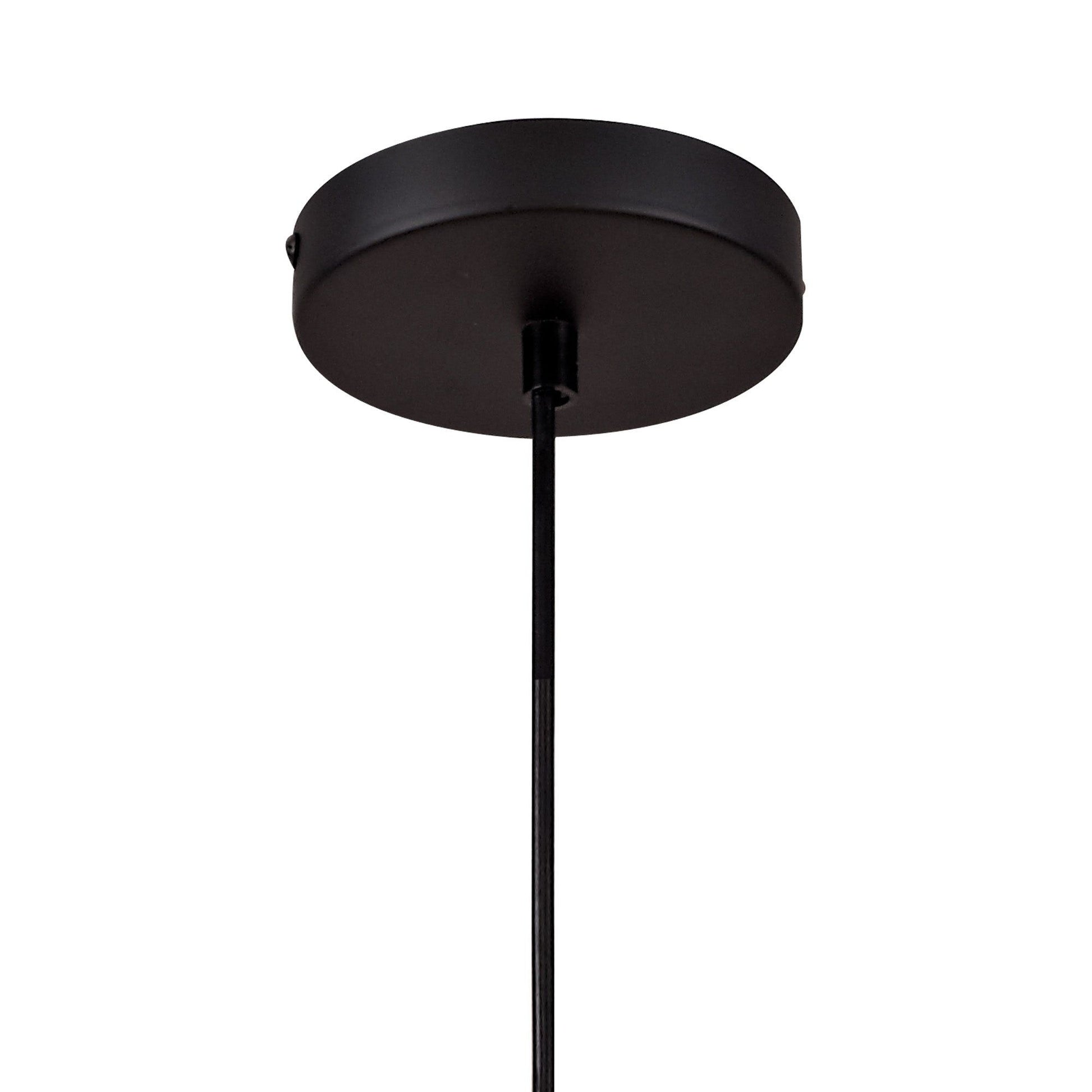 Isrmian 1 Light Uplighter Pendant E27 With 30cm Tiffany Shade, Amber/Cream/Crystal/Black