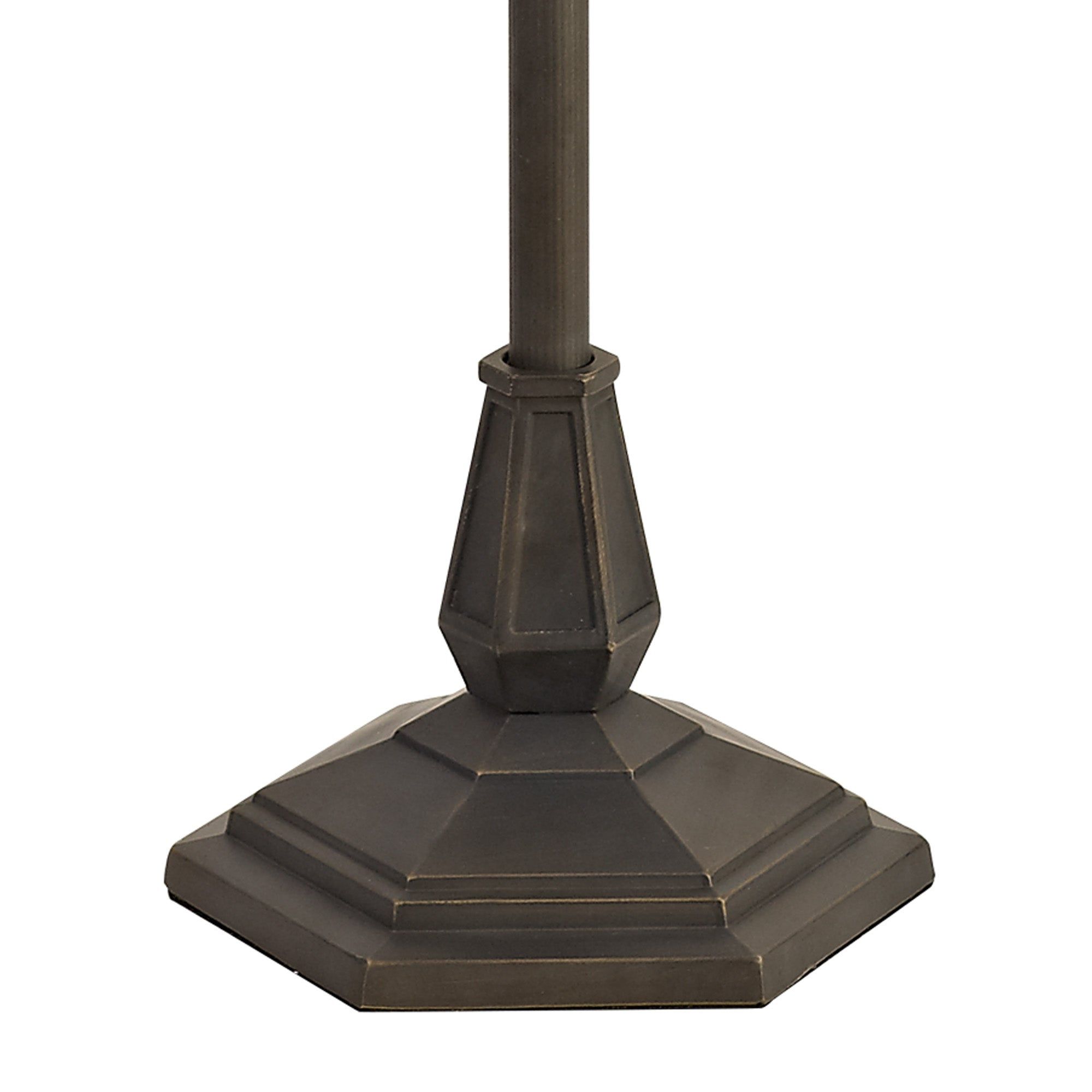 Isrmian 2 Light Leaf/Octagonal/Stepped Design Floor Lamp E27 With 40cm Tiffany Shade, Amber/Cream/Crystal/Aged Antique Brass