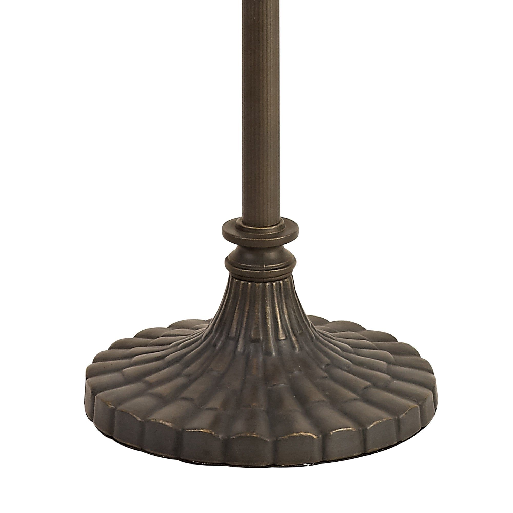 Isrmian 2 Light Leaf/Octagonal/Stepped Design Floor Lamp E27 With 40cm Tiffany Shade, Amber/Cream/Crystal/Aged Antique Brass