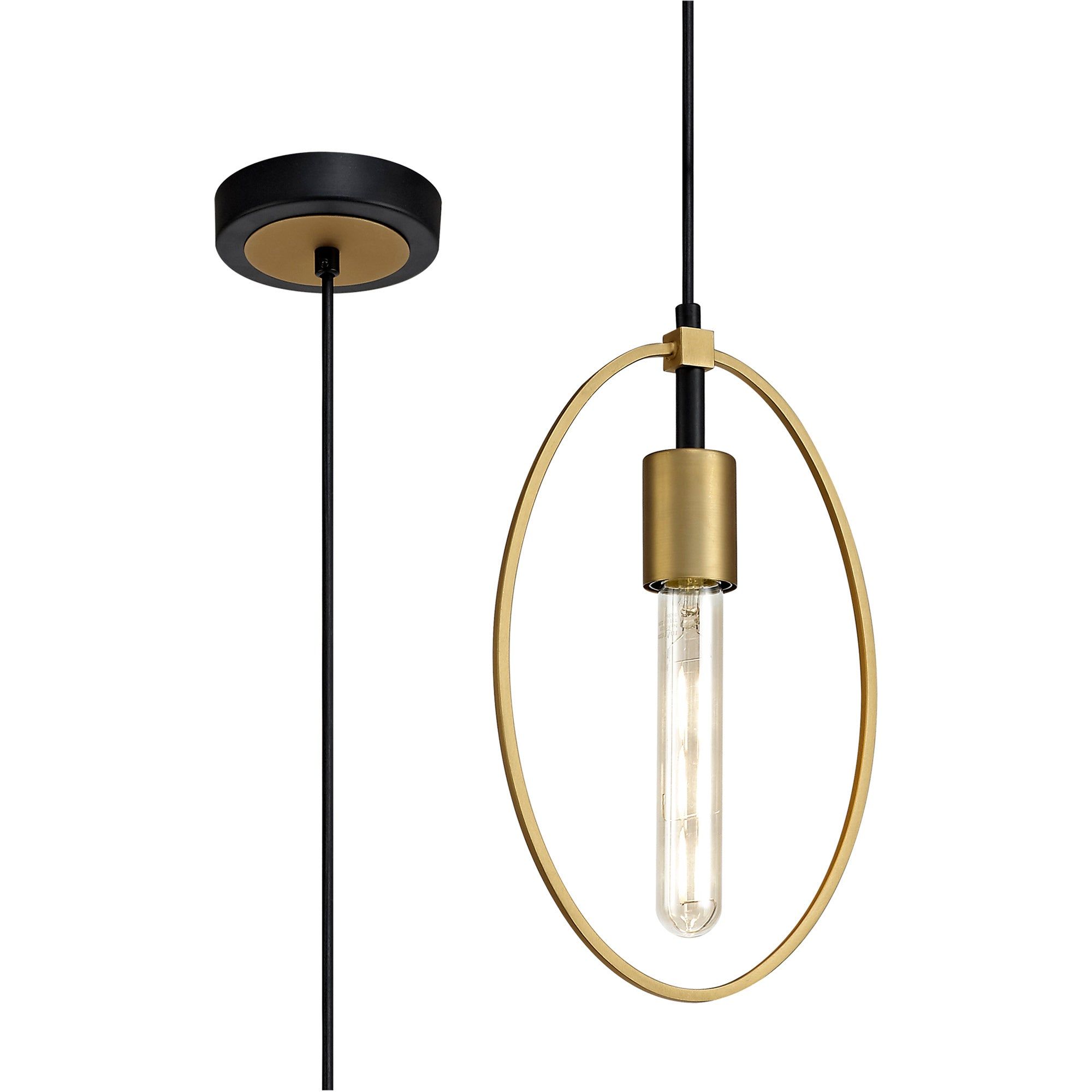 Topea Single Large Circle Pendant, 1 Light E27
