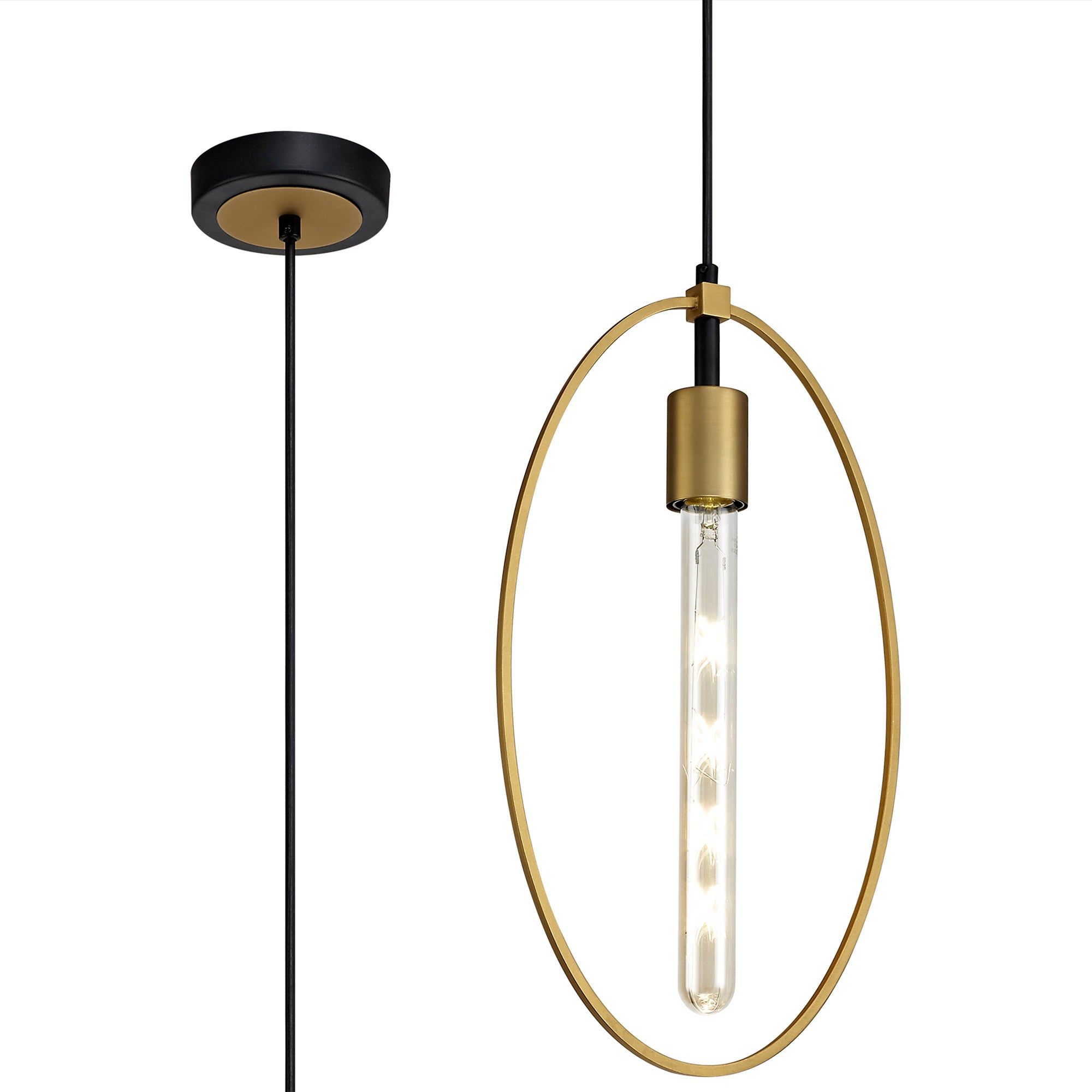 Topea Single Large Circle Pendant, 1 Light E27