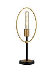 Topea Table Lamp, 1 Light E27, Sand Gold/Matt Black