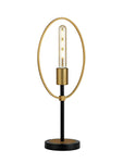 Topea Table Lamp, 1 Light E27, Sand Gold/Matt Black