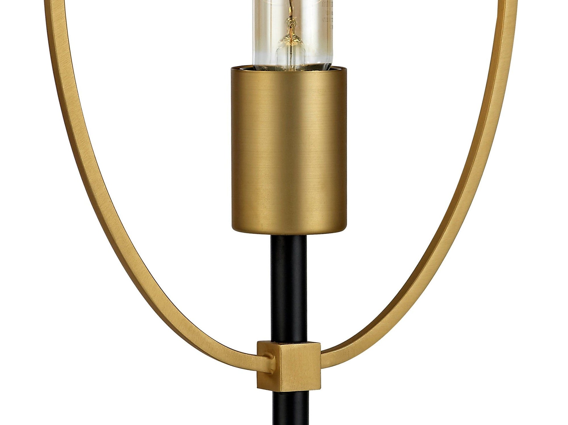Topea Table Lamp, 1 Light E27, Sand Gold/Matt Black