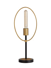 Topea Table Lamp, 1 Light E27, Sand Gold/Matt Black