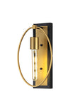 Topea Wall Lamp, 1 Light E27, Sand Gold/Matt Black