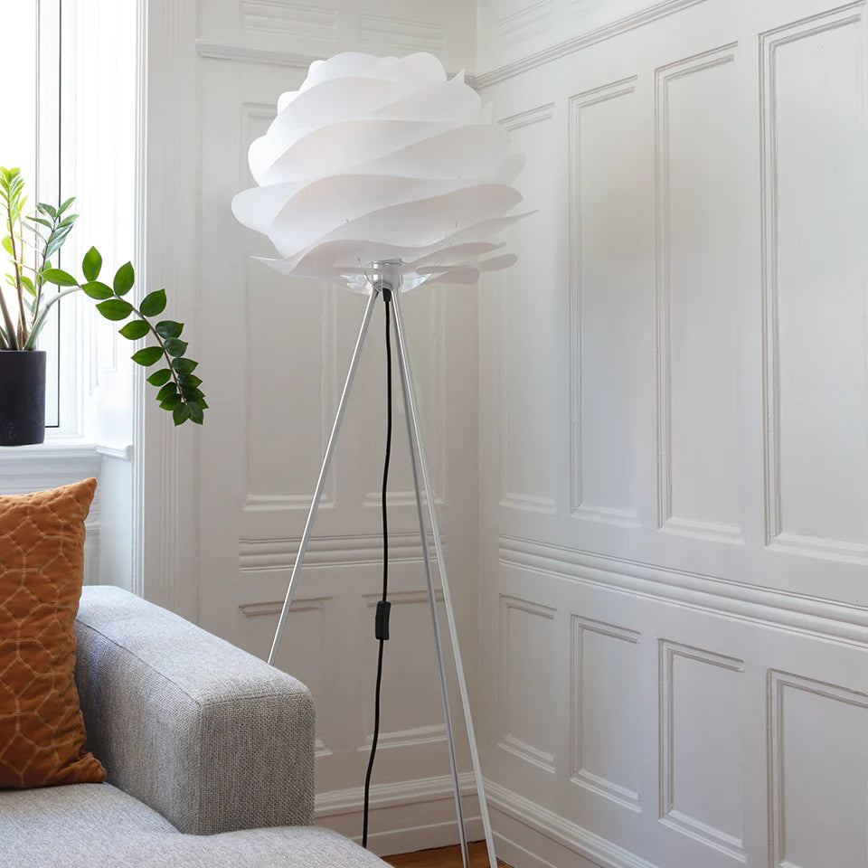 Tripod Floor Light - Brushed Steel