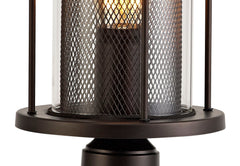 Turbo Pedestal Lamp, 1 x E27, Antique Bronze/Clear Glass, IP54, 2yrs Warranty
