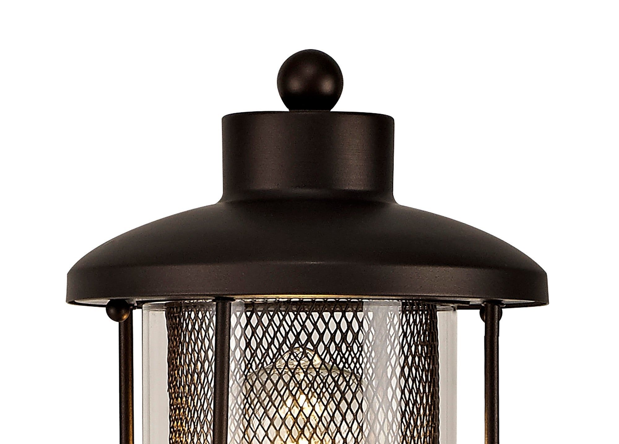 Turbo Single Headed Post Lamp, Antique Bronze/Clear Glass, IP54, 2yrs Warranty