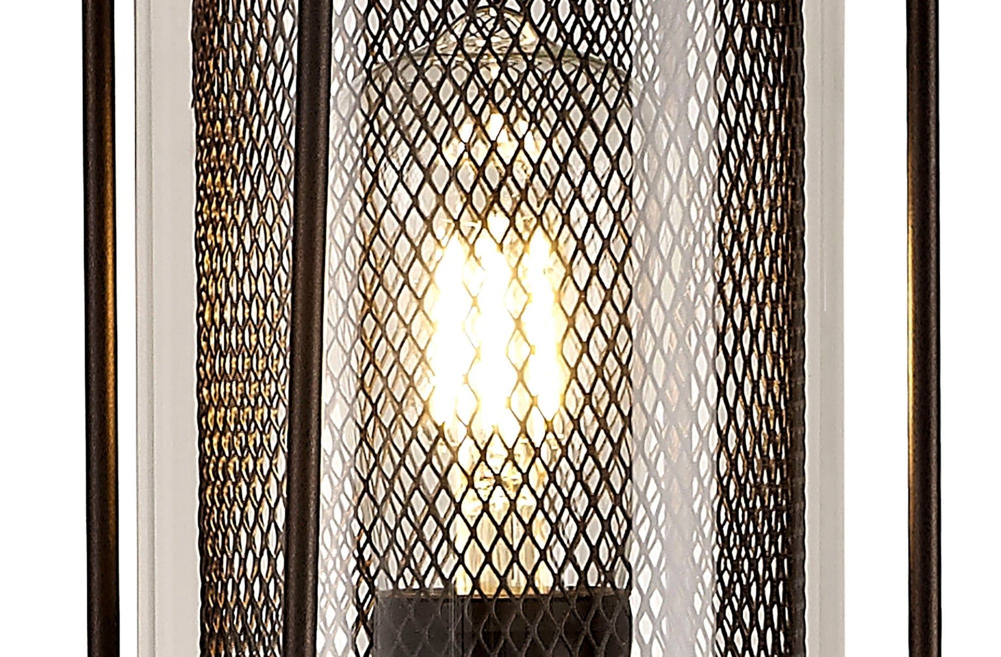 Turbo Single Headed Post Lamp, Antique Bronze/Clear Glass, IP54, 2yrs Warranty