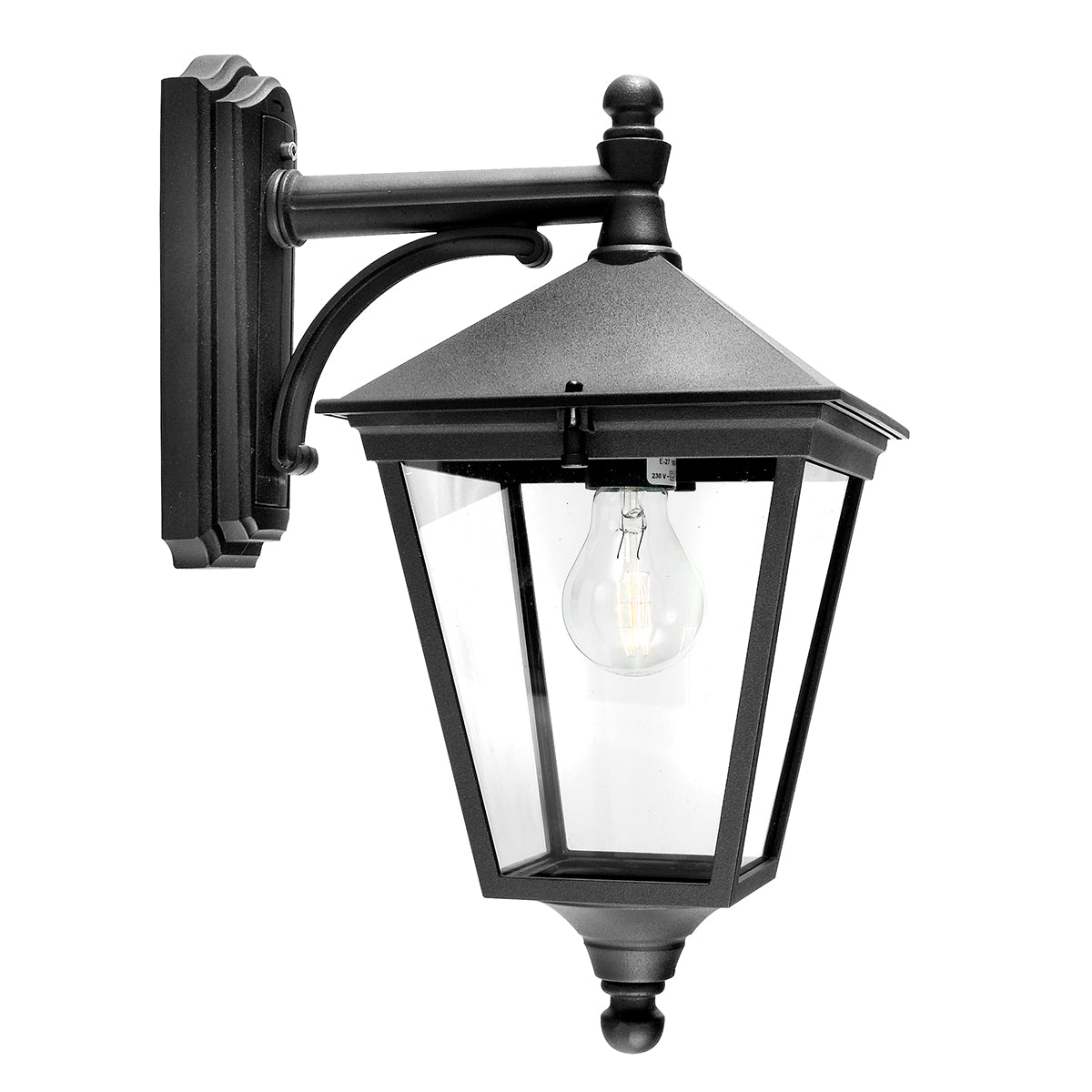 Turin 1 Light Medium/Large Down/Up Wall Lantern - Black