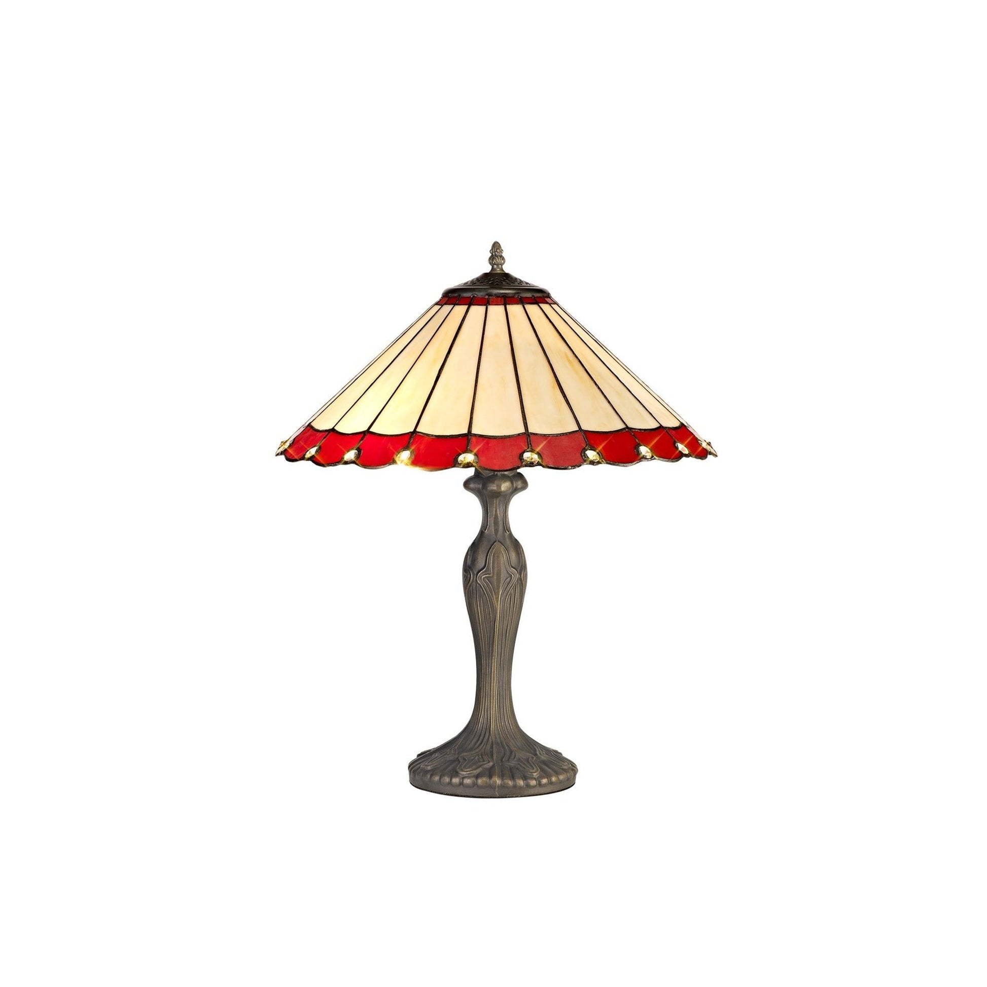 Sheitsr 2 Light Curved, Octagonal, Tree Table Lamp E27 With 40cm Tiffany Shade