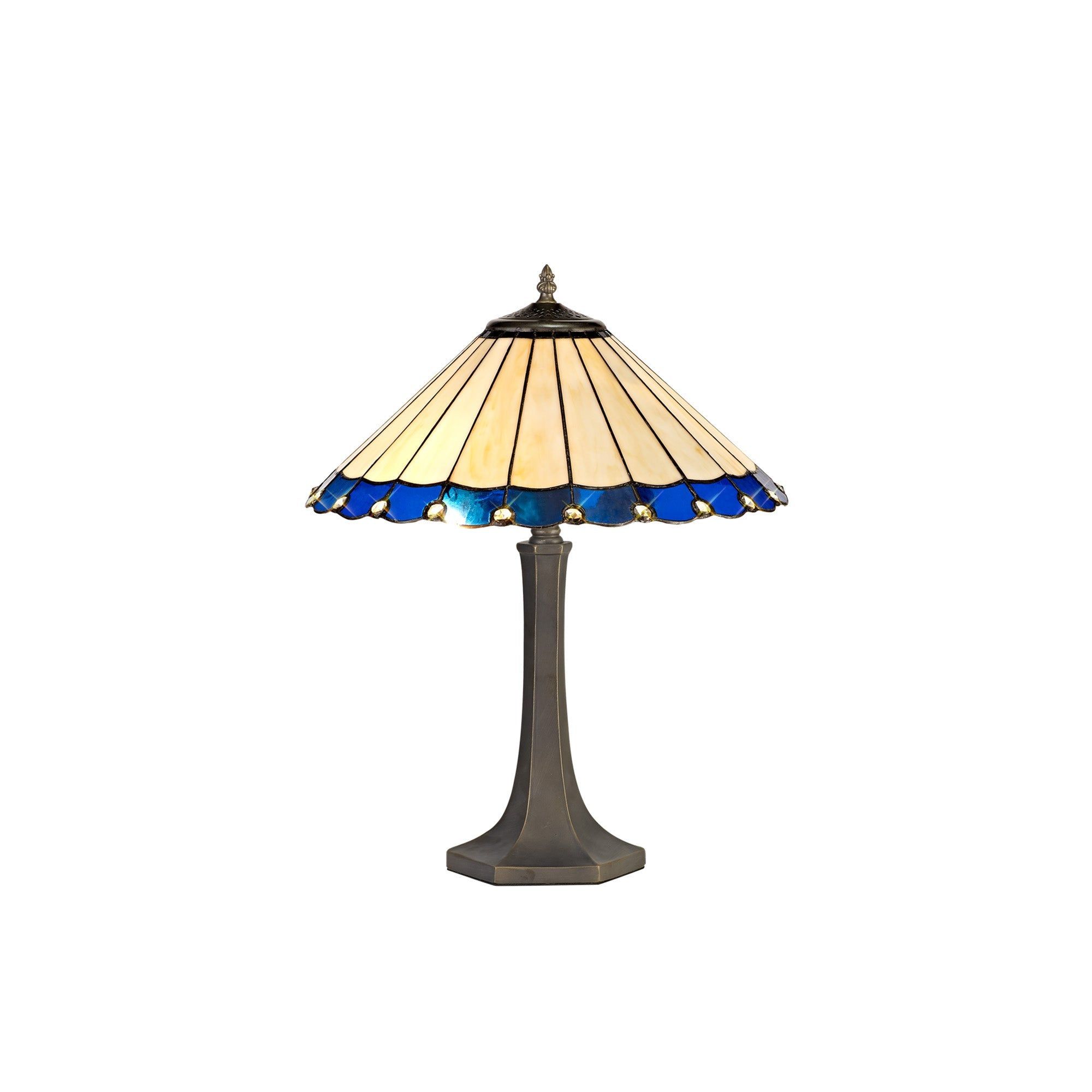 Sheitsr 2 Light Curved, Octagonal, Tree Table Lamp E27 With 40cm Tiffany Shade