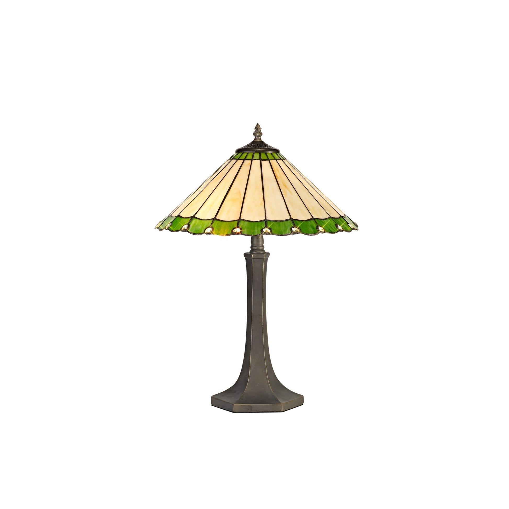 Sheitsr 2 Light Curved, Octagonal, Tree Table Lamp E27 With 40cm Tiffany Shade
