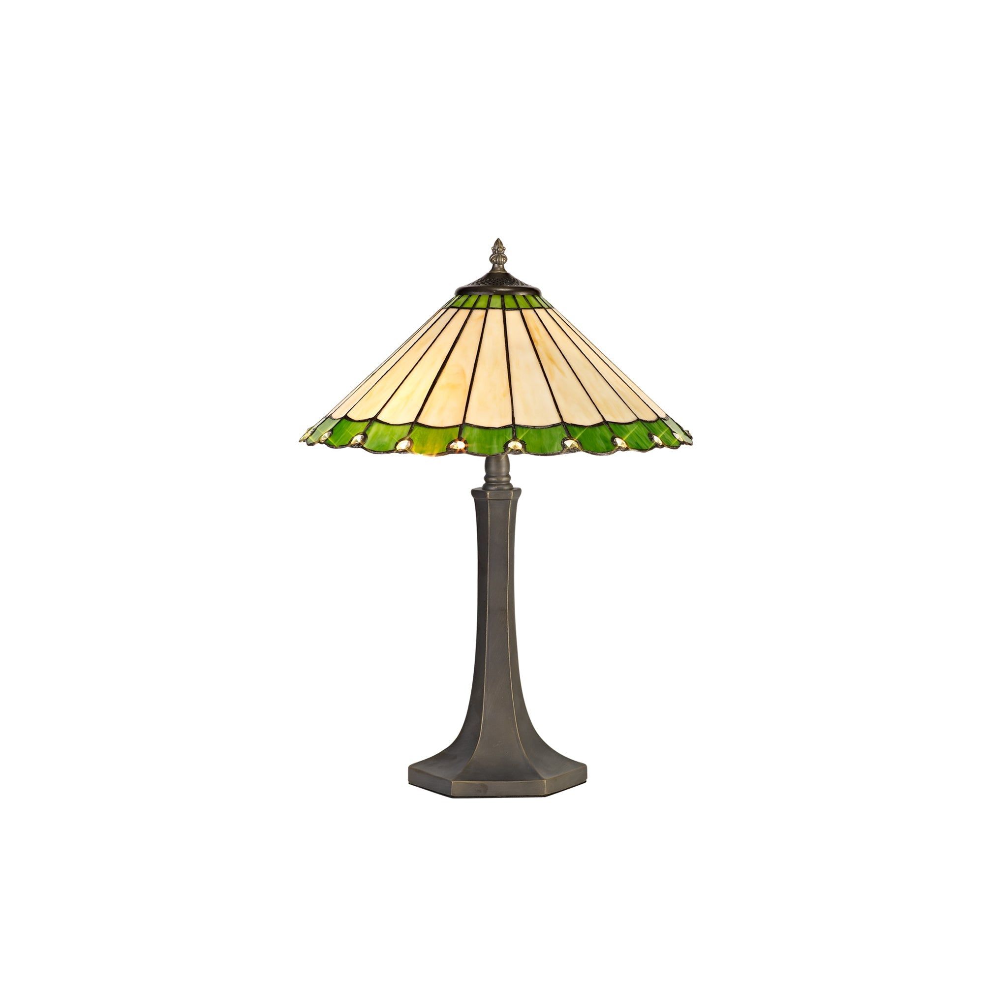 Sheitsr 2 Light Curved, Octagonal, Tree Table Lamp E27 With 40cm Tiffany Shade