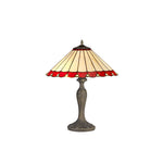 Sheitsr 2 Light Curved, Octagonal, Tree Table Lamp E27 With 40cm Tiffany Shade