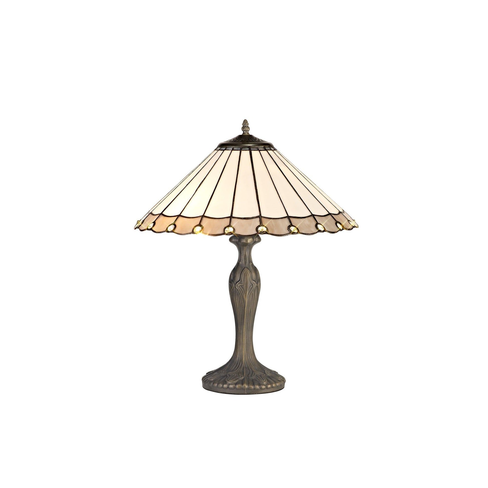 Sheitsr 2 Light Curved, Octagonal, Tree Table Lamp E27 With 40cm Tiffany Shade