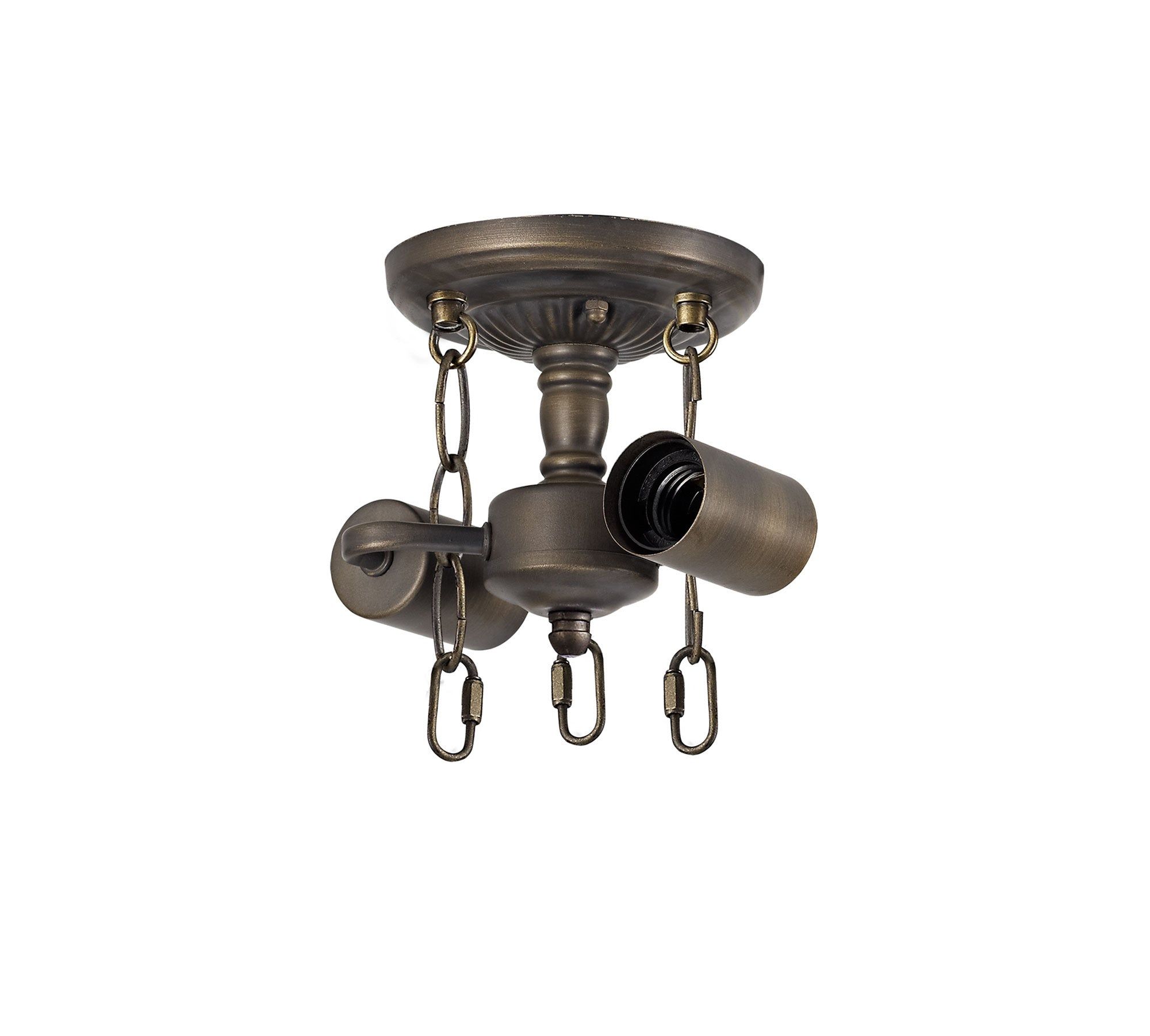 Sheitsr 2 Light Semi Ceiling E27 With 30cm Tiffany Shade