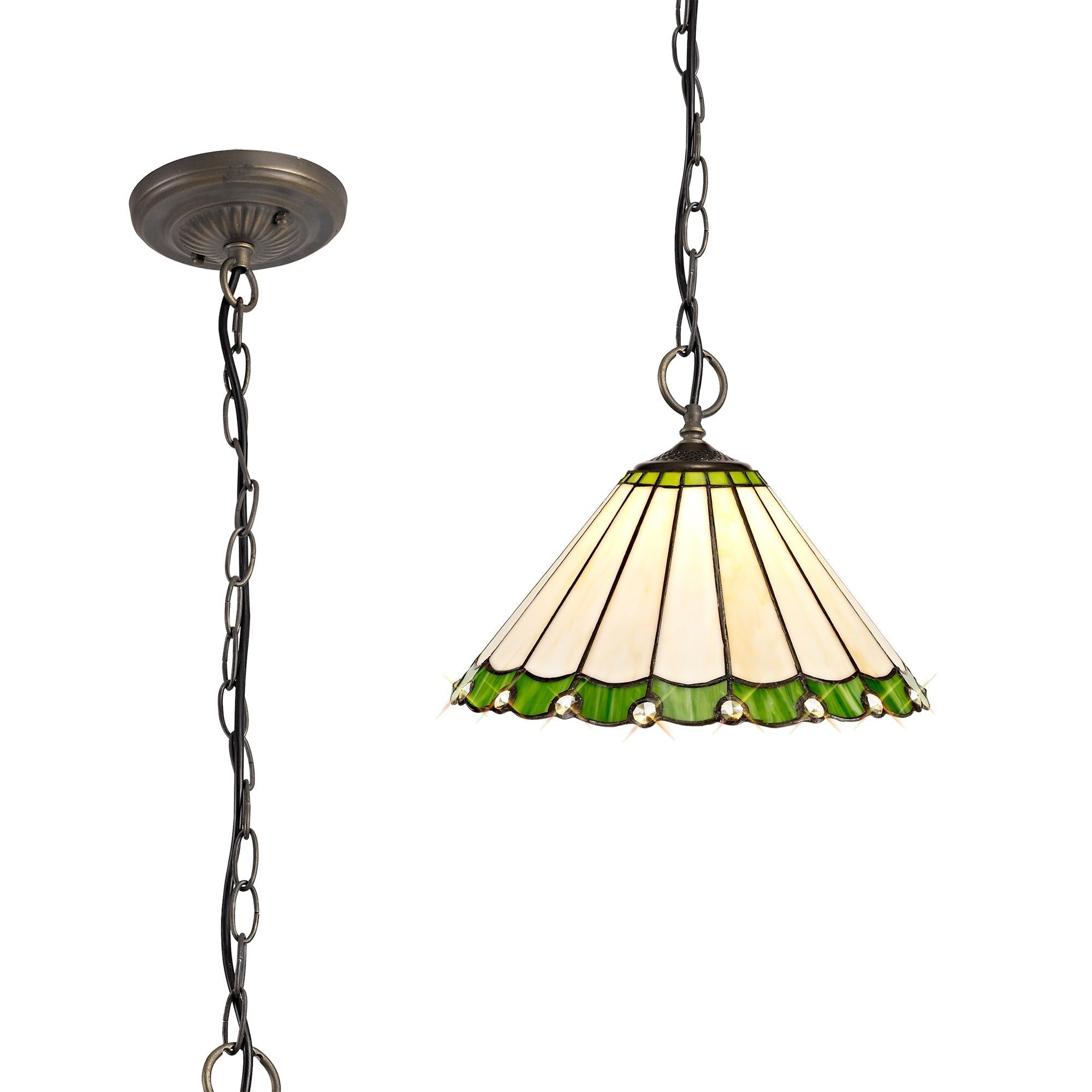 Sheitsr 3 Light Downlighter Pendant E27 With 30/40cm Tiffany Shade