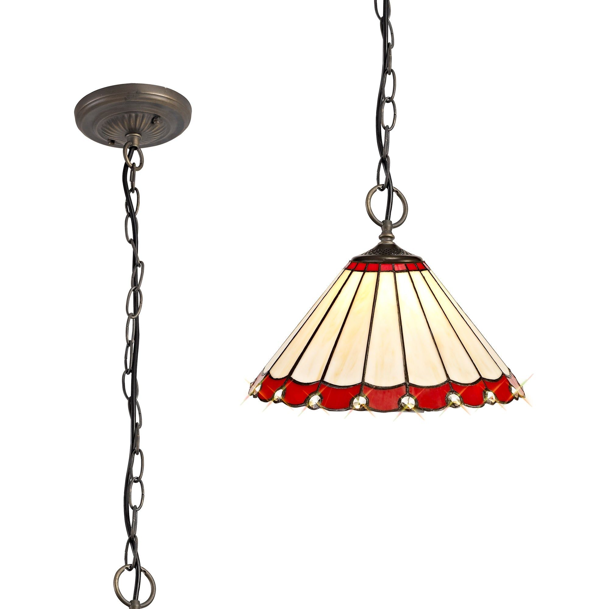 Sheitsr 3 Light Downlighter Pendant E27 With 30/40cm Tiffany Shade