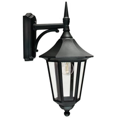 Valencia 1 Light Medium/Large Down/Up Lantern - Black Finish