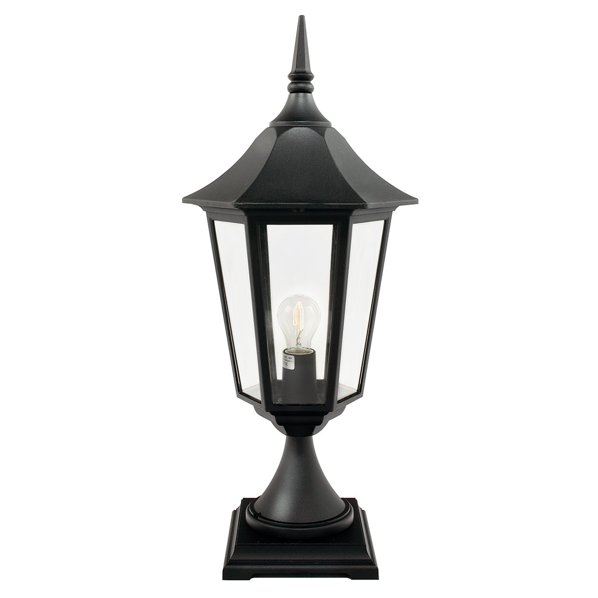 Valencia 1 Light Medium/Large Pedestal - Black Finish - Cusack Lighting