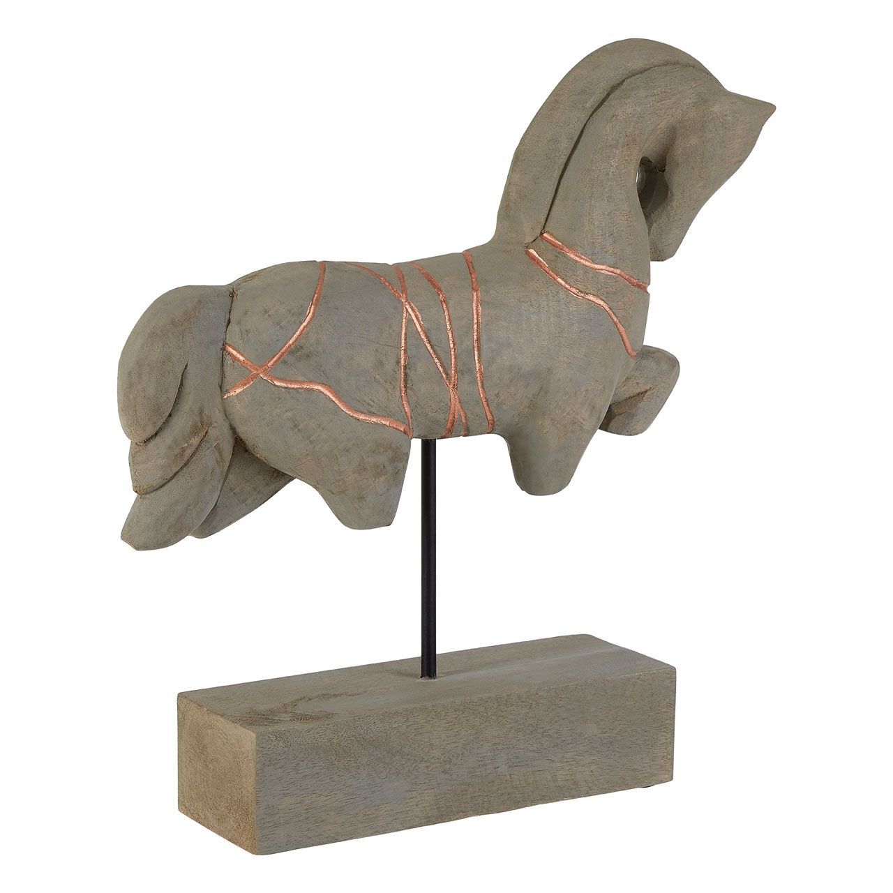Vena Horse Sculpture - Natural Finish