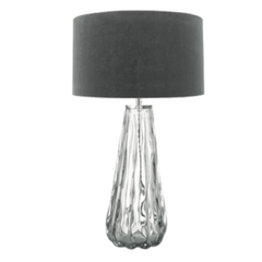 Dar Vezzano Table Lamp Smoked Glass Base Only - Cusack Lighting