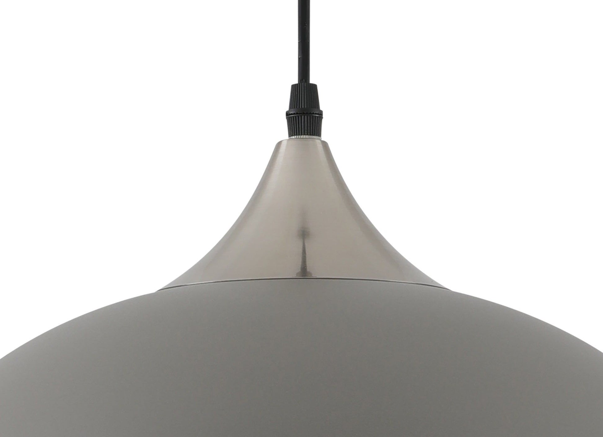 Ville 38cm Small Pendant Ceiling Light, 1 x E27 - Sand White & Satin Nickel/Graphite & Satin Nickel/Sand Grey  & Satin Nickel IP20
