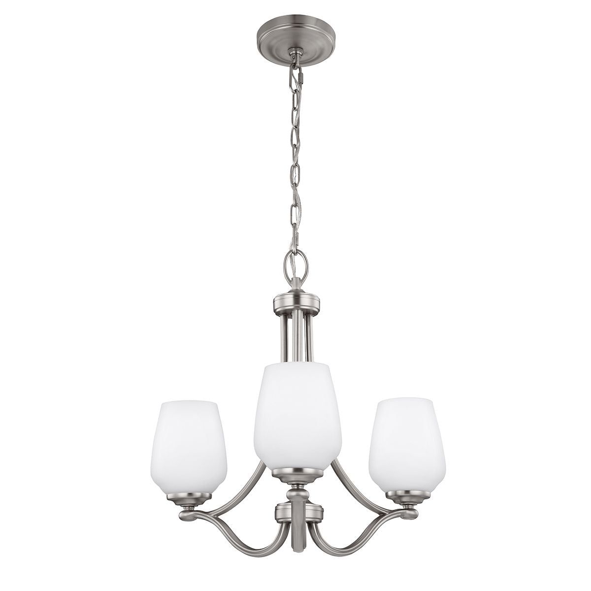 Vintner 3Lt Centre Ceiling Light - Satin Nickel Finish