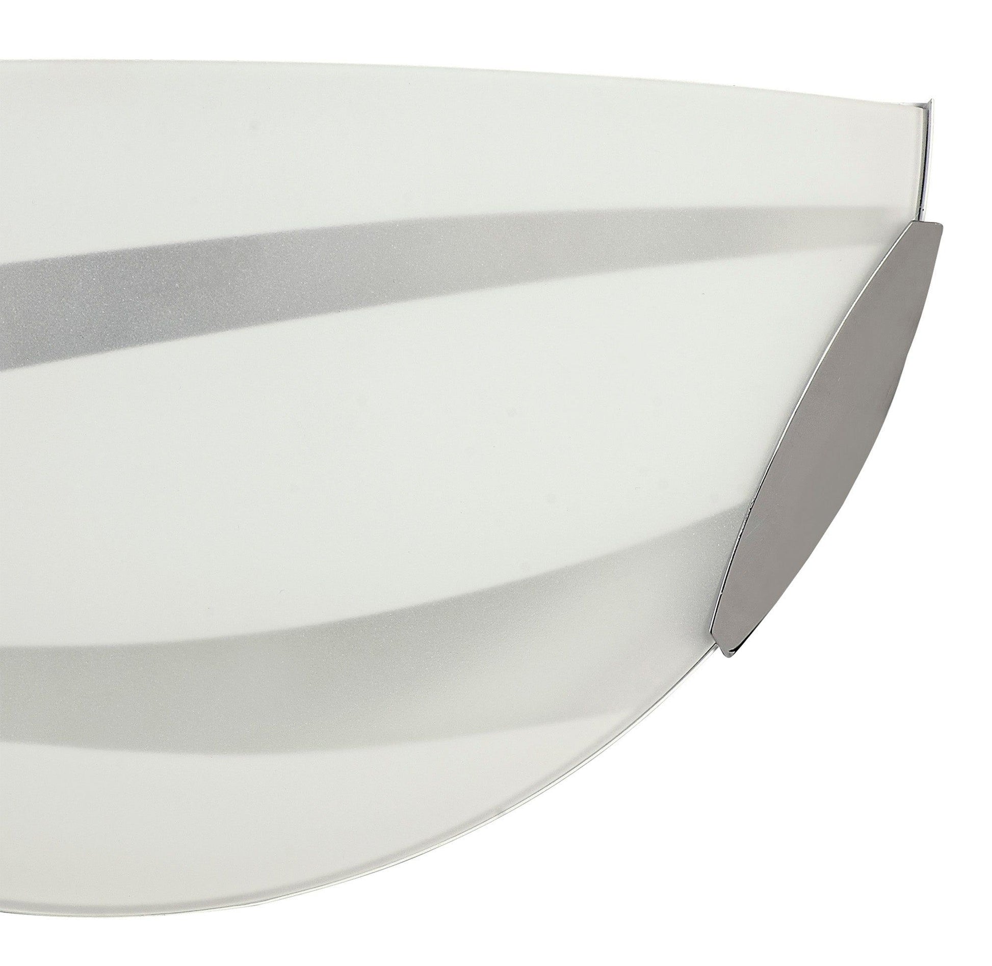 Histser Wall Lamp, 1 x 12W LED, 3000K, 780lm, Polished Chrome/White, 3yrs Warranty