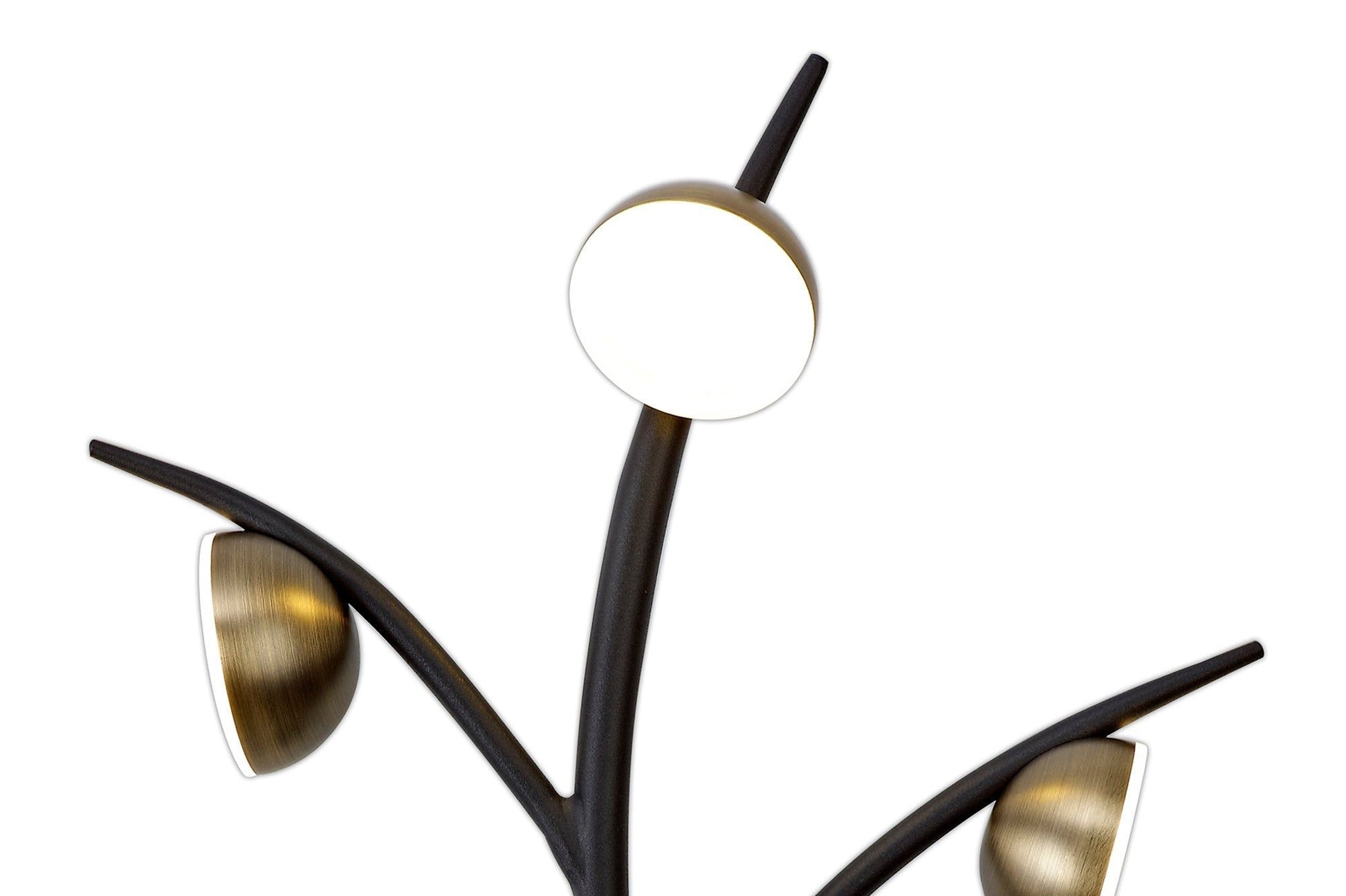 Volos 3/5 Light Wall Lamp, 495lm,825lm, Black/Antique Brass, 3yrs Warranty - Cusack Lighting