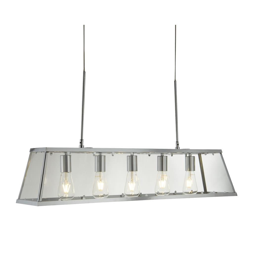 Voyager 5Lt Island/Kitchen Table Ceiling Light - Chrome Finish