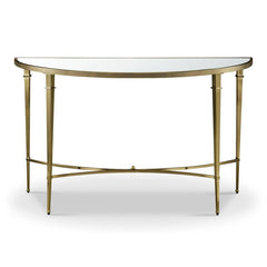 Waverly Console Table - Antique Brass & Mirror Top Finish