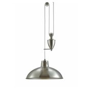 Wellington Pulley System Pendant 1 Light E27 Satin Nickel - Cusack Lighting