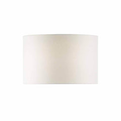 White 46cm Linen Drum Shade - Cusack Lighting