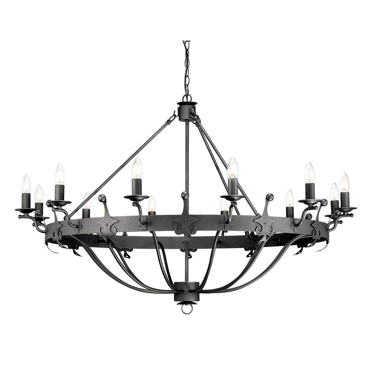 Windsor 12Lt Double Height Ceiling Light - Graphite Finish