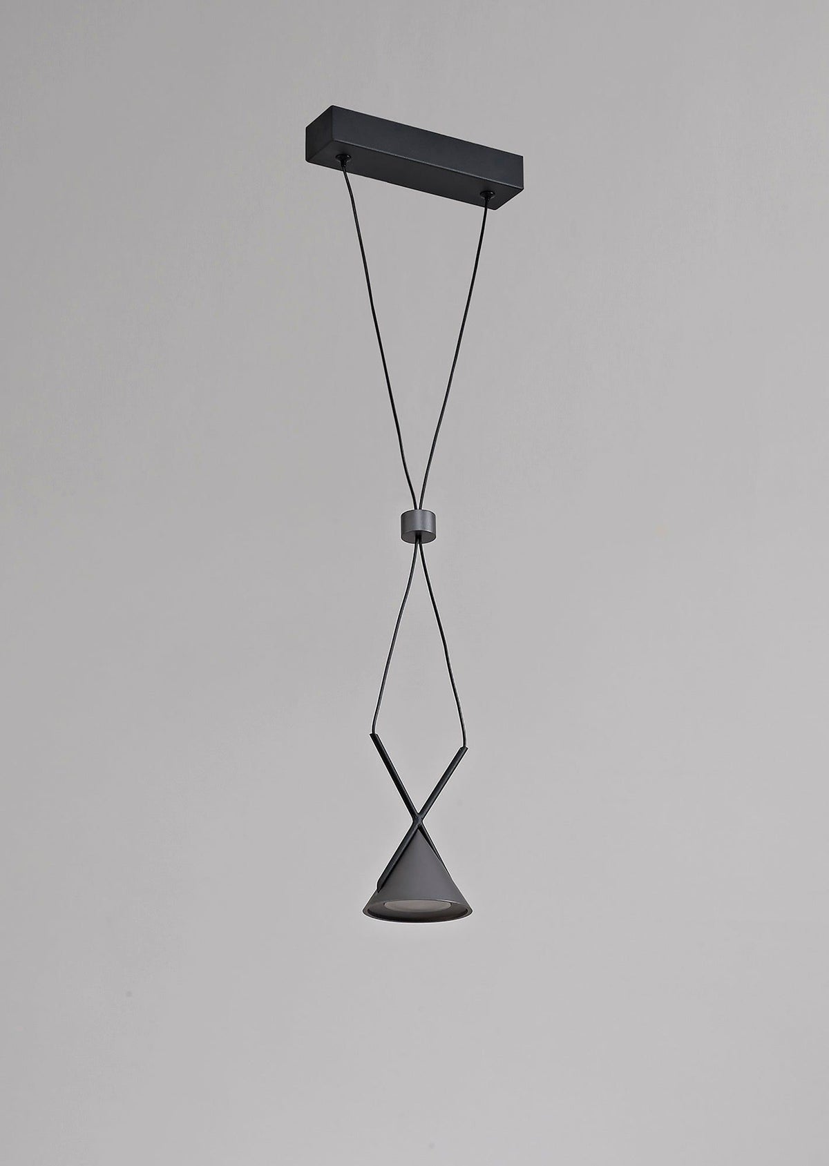 Saiths Pendant 1 Light, 1 x 3W LED, 3000K, 110lm, Sand Black/Grey, 3yrs Warranty