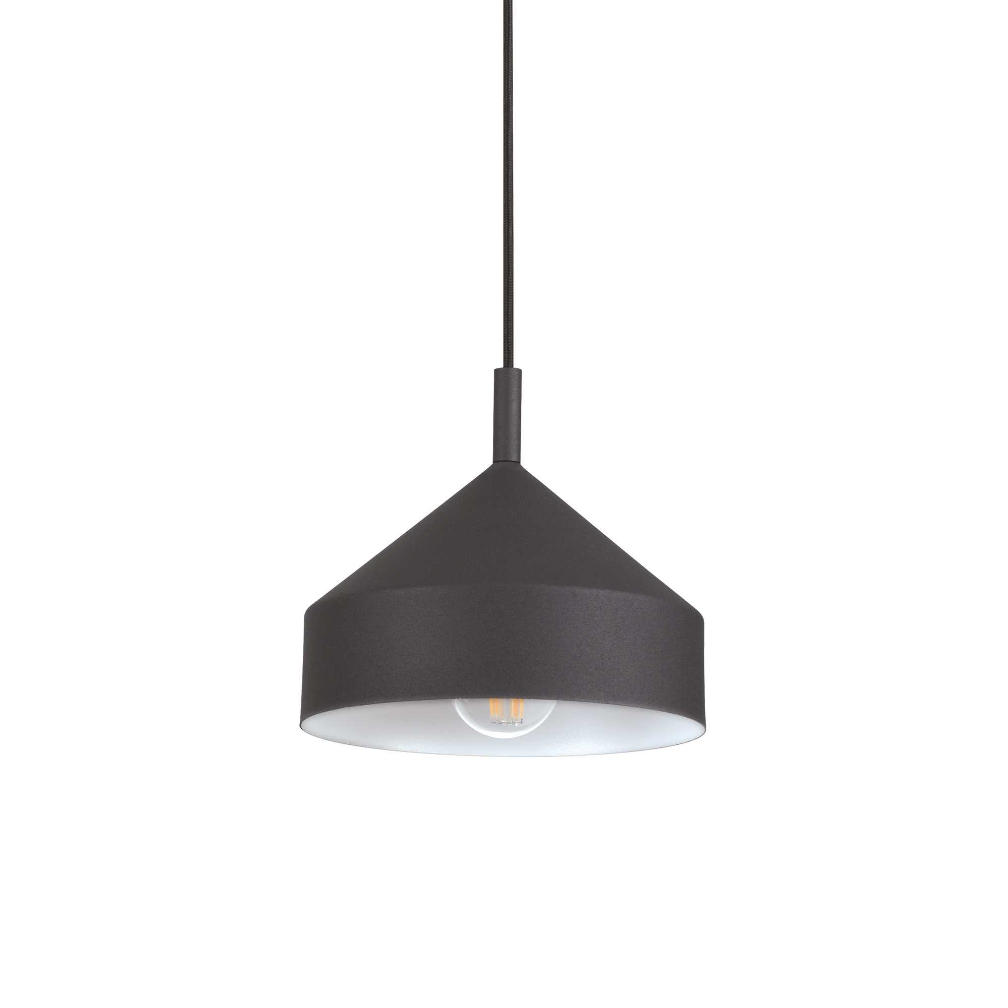 Yurta Pendant Light - White/Black Finish - Cusack Lighting