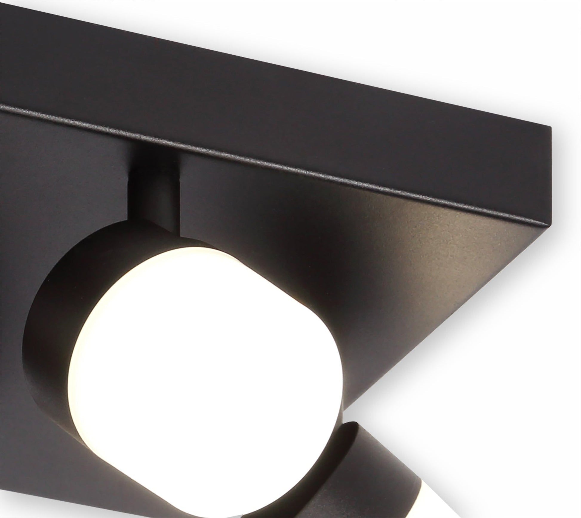 Zap 4 Light Adustable/Fixed Ceiling,  IP44, Polished Chrome, Sand Black 3yrs Warranty