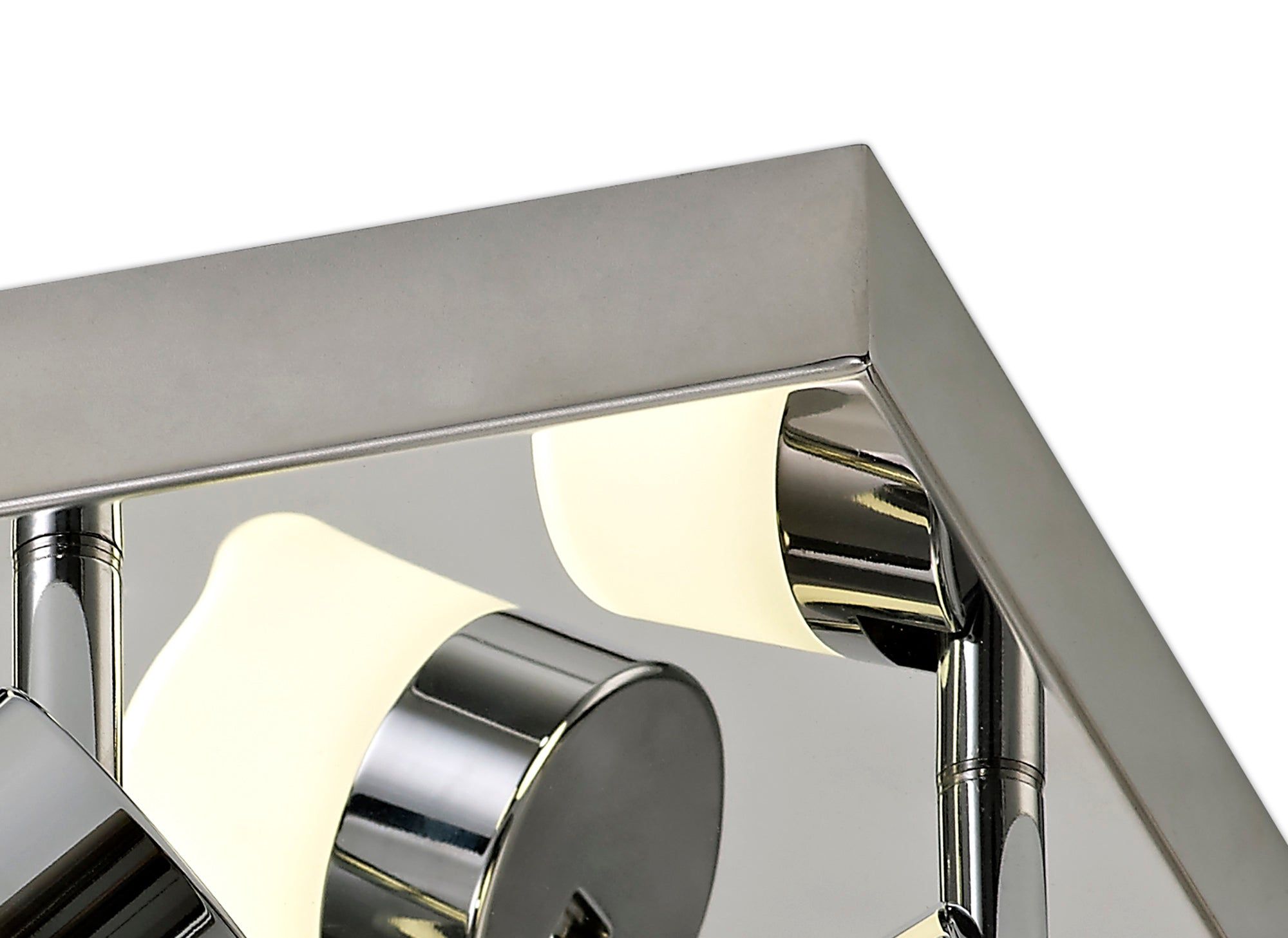 Zap 4 Light Adustable/Fixed Ceiling,  IP44, Polished Chrome, Sand Black 3yrs Warranty