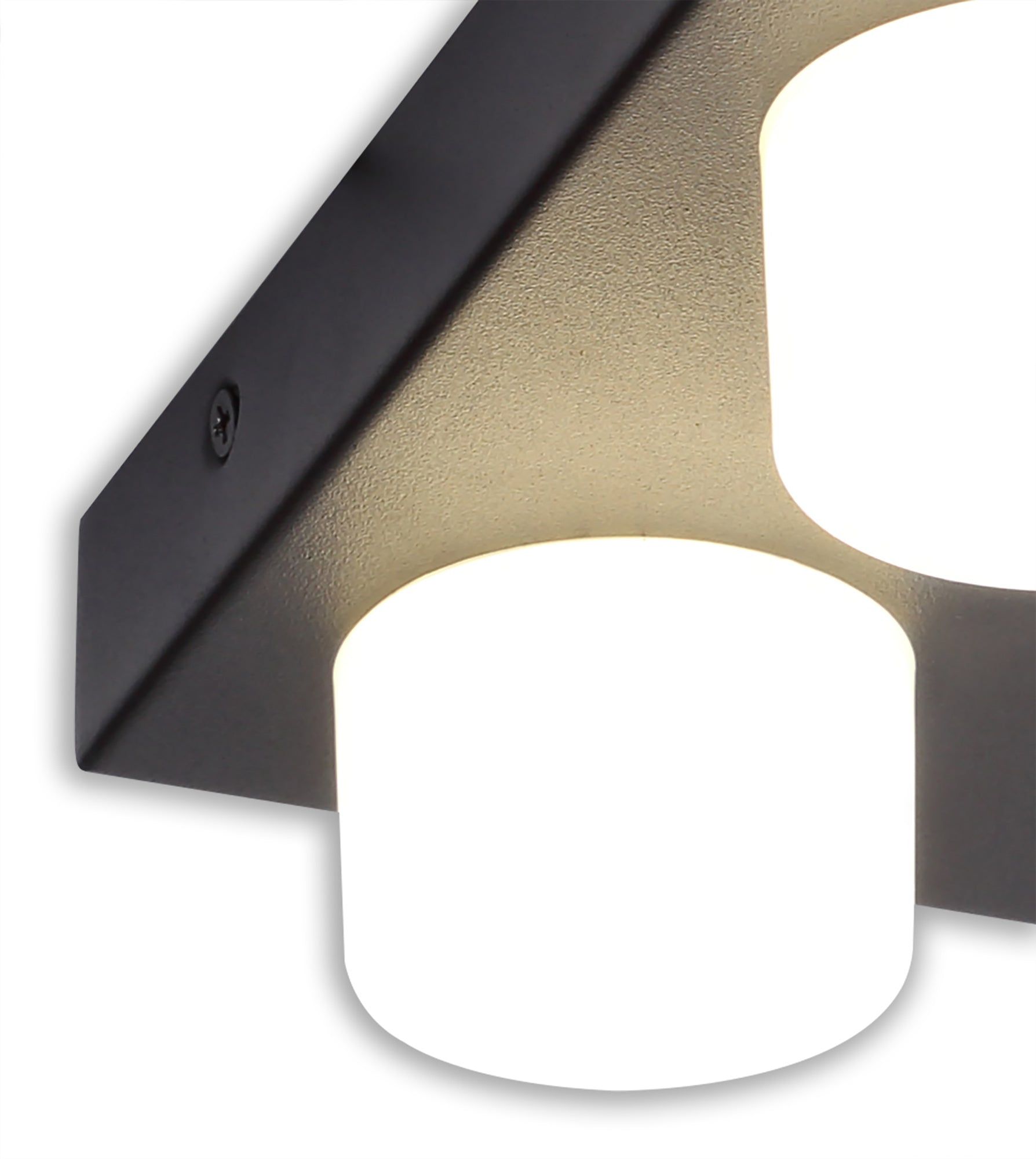 Zap 4 Light Adustable/Fixed Ceiling,  IP44, Polished Chrome, Sand Black 3yrs Warranty