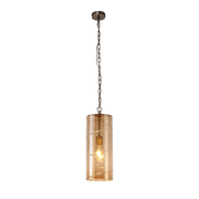 Zara Pendant Antique Brass/Amber - Cusack Lighting
