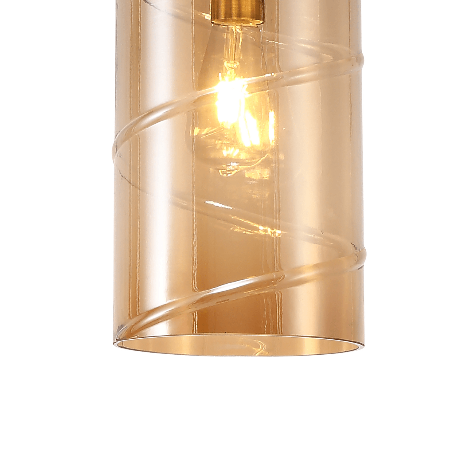 Zara Pendant Antique Brass/Amber - Cusack Lighting
