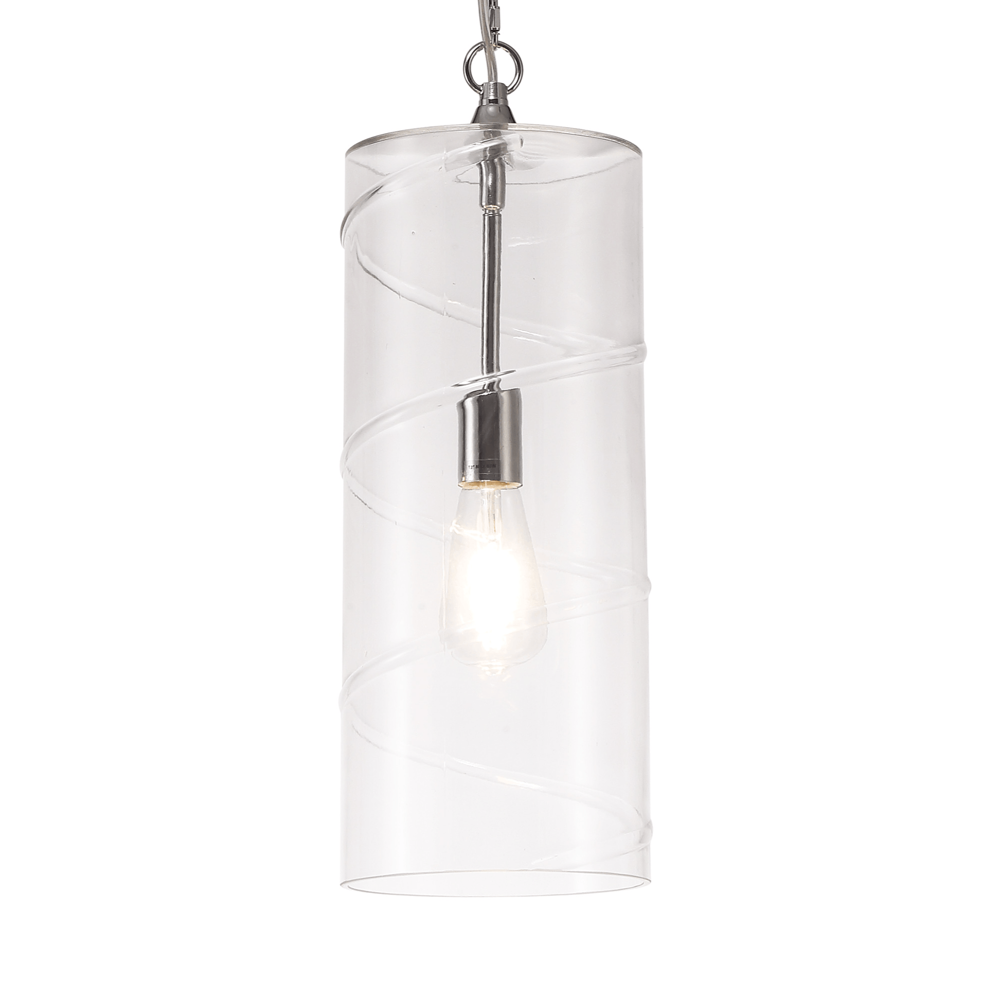 Zara Pendant Antique Brass/Amber, Chrome/Clear, Matt Brass/Smoked