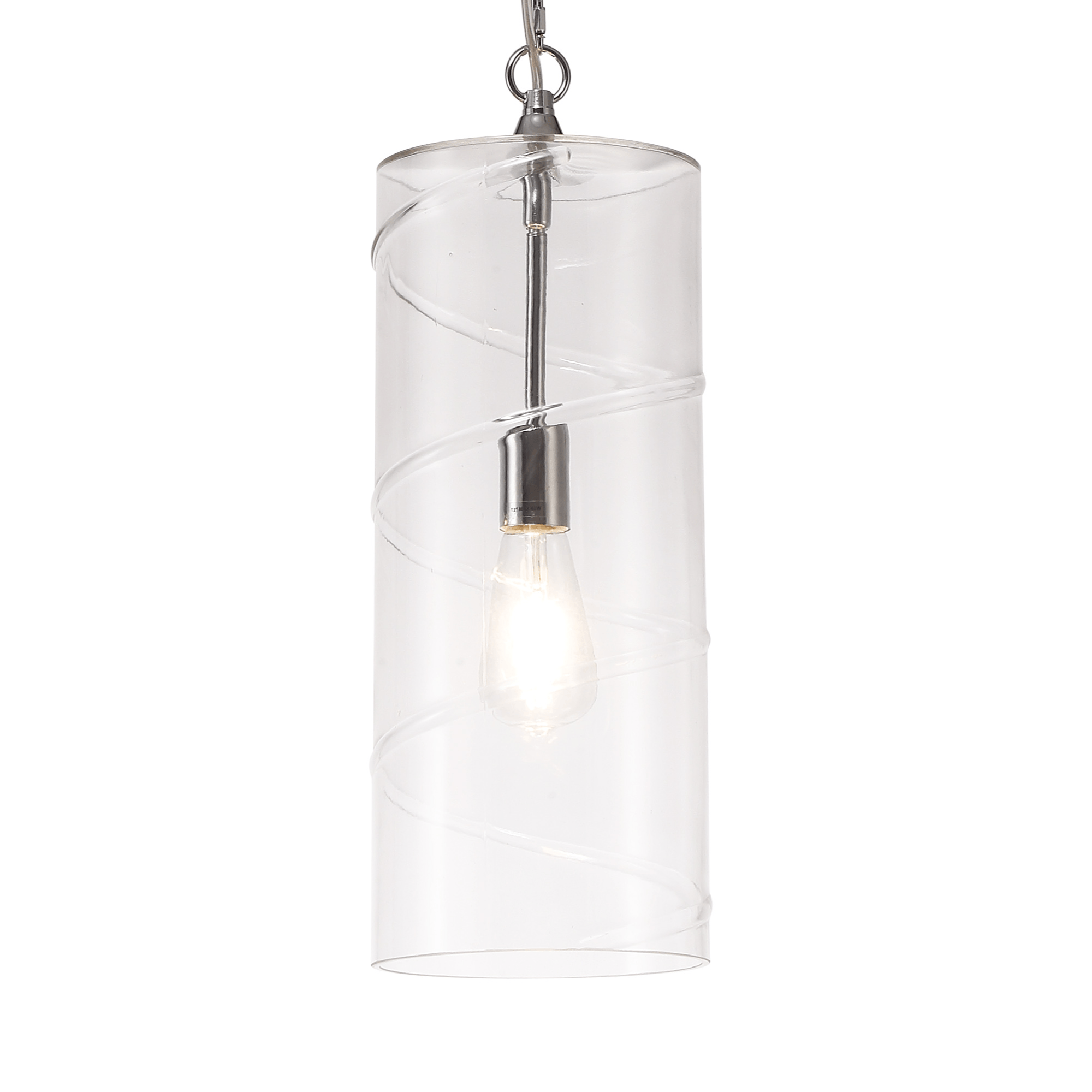 Zara Pendant Antique Brass/Amber, Chrome/Clear, Matt Brass/Smoked