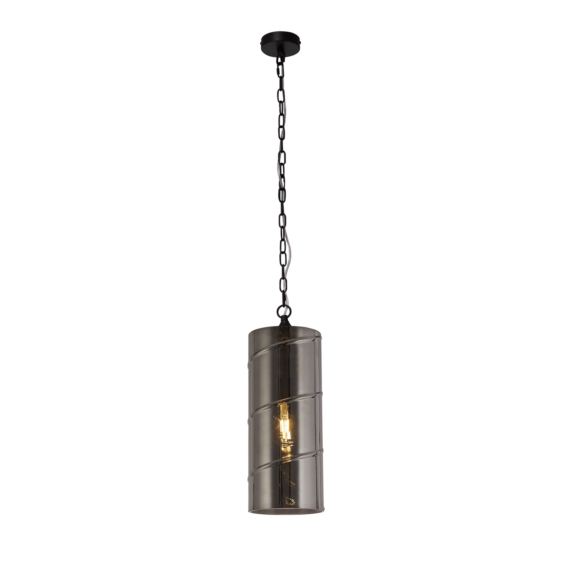 Zara Pendant Antique Brass/Amber, Chrome/Clear, Matt Brass/Smoked