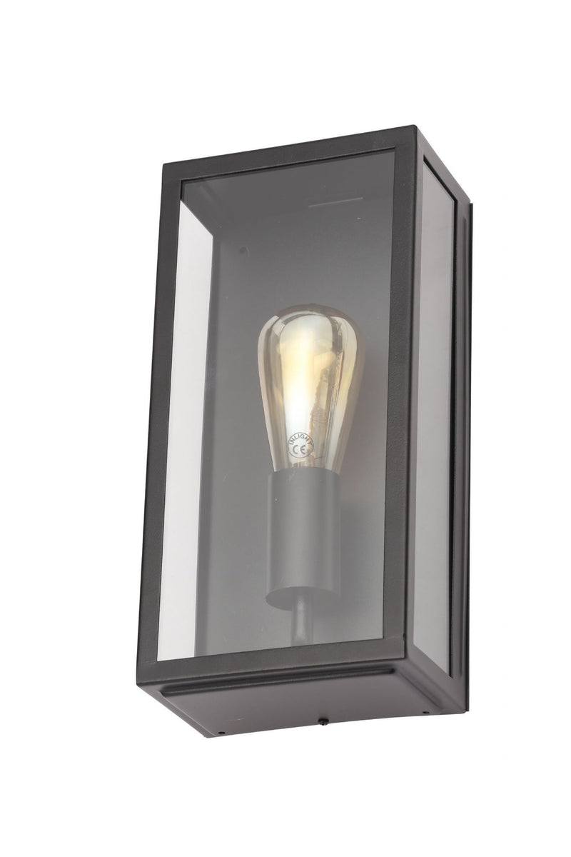 Minerva Box Lantern in Silver/Anthracite Finish