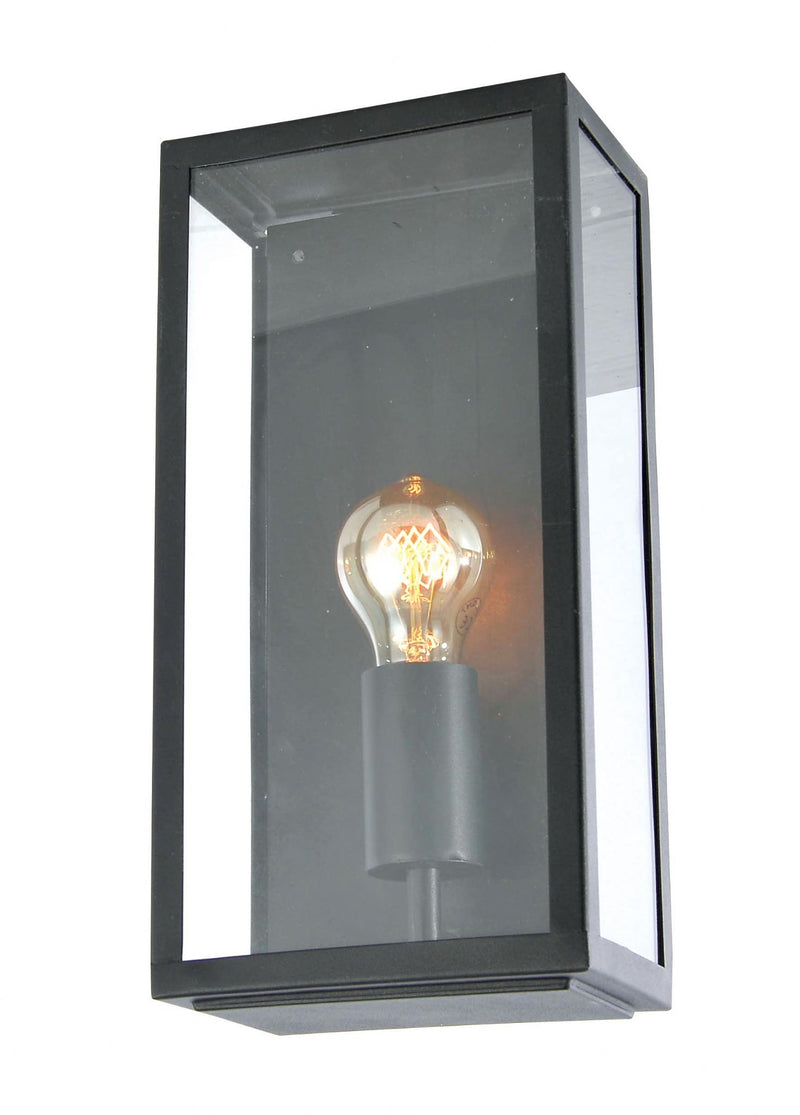 Minerva Box Lantern in Silver/Anthracite Finish